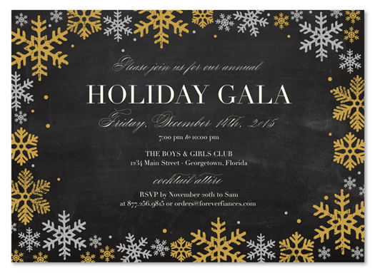 Chalk Holiday Gala Invitations | Jolly Night