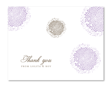 Recycled Thank You Cards ~ Lolita (100% recycled paper lavender green)