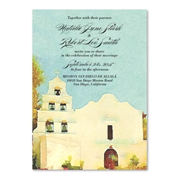 San Diego Mission Alcala Wedding Invitations | Wedding cards Alcala