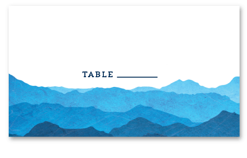 Mountain Wedding Place Cards | Misty Mountains