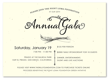 Unique Business Invitations on plantable paper ~ Natural Gala by Green Business Print