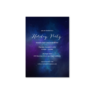 Corporate Holiday Party Invitations | Night Sky