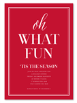 Business Holiday Invitations Red | Oh What Fun
