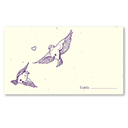Whimsical Place Cards - Passionate Birds by ForeverFiances