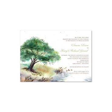 Lake Wedding Invitations on seeded paper