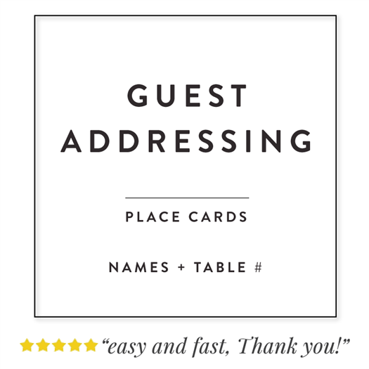 Guest addressing on Wedding Place Cards | ForeverFiances