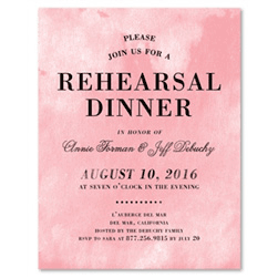 Rustic Pink Rehearsal Dinner Invitations