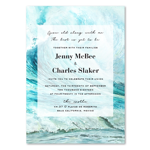 Surf Wedding Invitations watercolor - Santa Cruz Surf by ForeverFiances