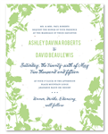 Garden wedding invitations on white seeded paper | Secret Garden