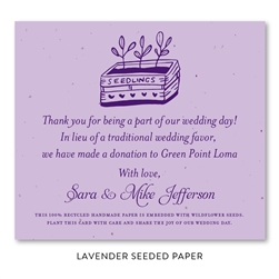 Seeded Paper Wedding Favors deep purple | Seedlings