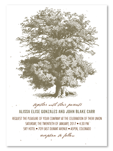 Rustic Tree Wedding Invitations | Southern Charm