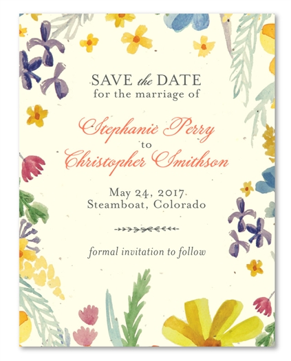 Wildflowers Summer Save the Date Cards | Summer Stories