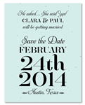 Save the Date on Seed Paper ~ Tiffany Elegance by ForeverFiances Weddings