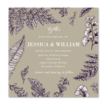 Rustic Ferns Wedding Invitations | Timeless Ferns Square