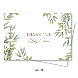 Big Sur Wedding Thank You Cards | Wild Coast (Fern Green, White)