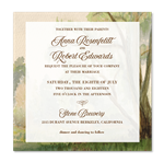 Willow Tree Wedding Invitations on square format | Willow Stories from America