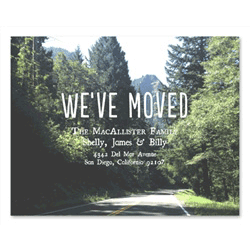 California Moving Announcement Postcards