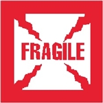 DL-1010: 4" X 4" FRAGILE LABEL