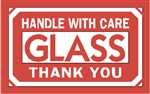 DL-1240: 2" X 3" HANDLE WITH CARE GLASS