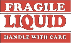 DL-1300: 3" X 5" FRAGILE LIQUID HANDLE WITH