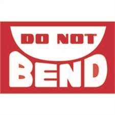 DL-1400: 3" X 5" DO NOT BEND LABEL