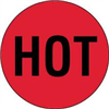 DL-1730: 2" FLUORESCENT RED HOT CIRCLE LABEL