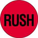 DL-1740: 2" FLUORESCENT RED RUSH CIRCLE