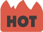 DL-1743: 1-1/2" X 2" HOT LABEL