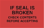 DL-3171: 3" X 5" IF SEAL IS BROKEN CHECK
