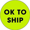 DL-3553: 2" OK TO SHIP FLUROESCENT GREEN