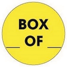 DL-3556: 2" BOX - OF - BRIGHT YELLOW CIRCLE