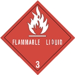 DL-5120: 4" X 4" FLAMMABLE LIQUID LABEL