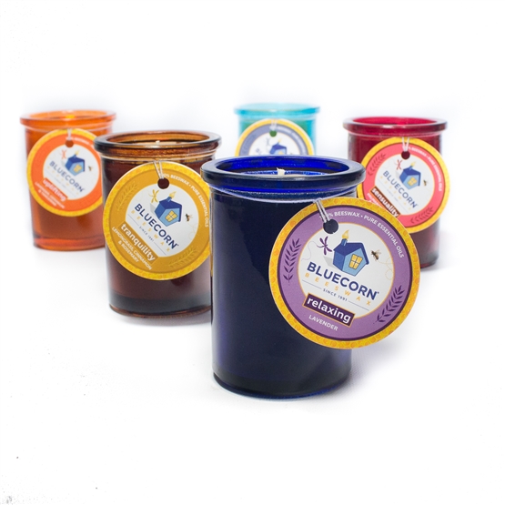 Aromatherapy Beeswax Glass Candle - 6oz.