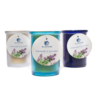 Citronella-Lavender 6 oz. Recycled Glass Candle