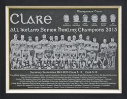 Engraved image of the Clare Senior Hurling team 2013