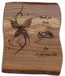 Engraved Elm plaque with text and image/logo if required.
