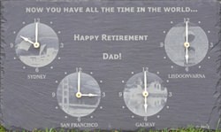 Personalised retirement clock gift for Dad