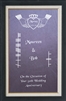 Engraved Claddagh Ogham slate plaque.