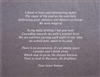 Engraved slate plaque with favourite image, poem, song or saying