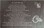 Engraved slate plaque with traditional Irish blessing