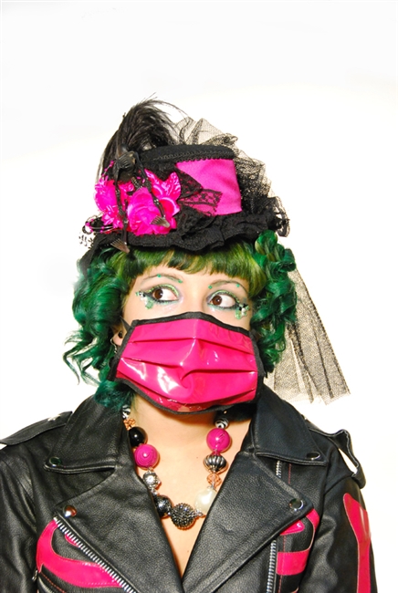 This Pink PVC face Mask is a wonderful accessory for any festival or event. Look great with any costume or outfit.