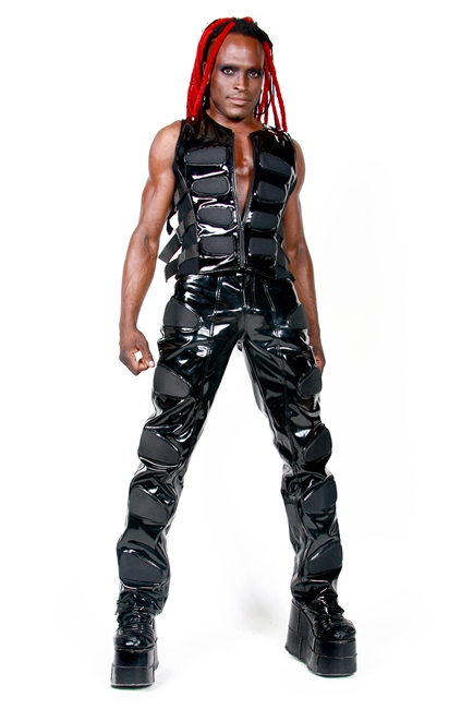 Murder Vest Black -This fully lined menâ€™s PVC is done in our heavy. Features adjustable side buckle straps, cotton panels, Front Zip and 100% Polyester Lining.