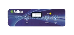 Control Panel, Balboa, Overlay, Lite Duplex Panel LCD ( 1 Pump, No Blower, Light)