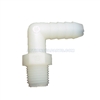 Barb Adapter, 90 Elbow, 1/4" MPT x 3/8" Rb **NLA**