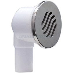 Low Profile Drain Fitting, CMP 3/4" Sb 90 Degree, Stainless