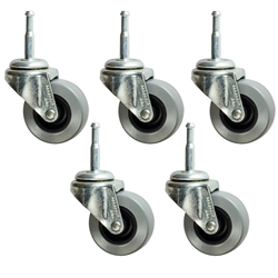 Polyurethane Tread Furniture Casters set of 5