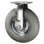 8" Rigid Gray Pneumatic  Cart Caster