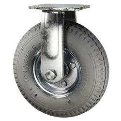 8" Rigid Gray Pneumatic  Cart Caster