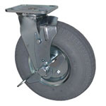 8" Swivel Gray Pneumatic Cart Caster