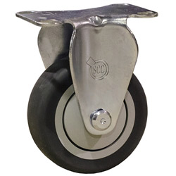 3.5" Rigid Caster with Thermoplastic Rubber Tread